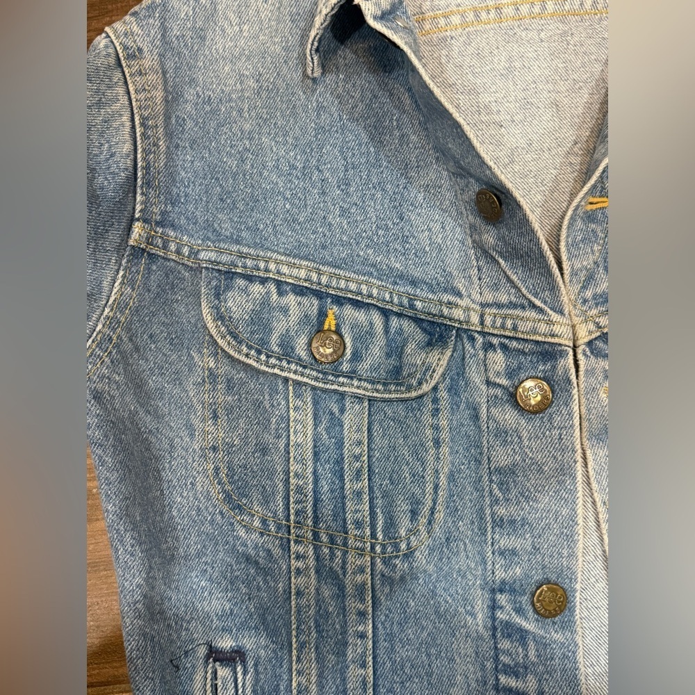 Vintage Lee Riders Blue Denim Trucker Jean Jacket W 18 - Picture 9 of 15